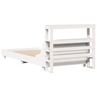 Рамка за легло без матрак, бял, 90x190 см, борово дърво масив