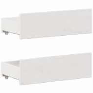 Рамка за легло без матрак, с табла, бял, 180x200 см, бор масив