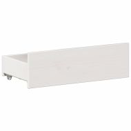 Рамка за легло без матрак, с табла, бял, 180x200 см, бор масив