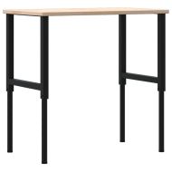 Работна маса 100x60x(71,5-98) см масивно дърво дъб правоъгълна