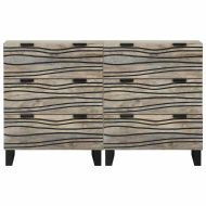 Комплект скрин с чекмедже 2 pcs Бяло 60 x 33,5 x 75 см