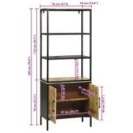 Висок шкаф Кафяво 70 x 35 x 180 см Масивна дървесина от манго