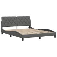 Рамка за легло със светодиод без матрак, 160x200 см, плат