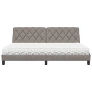 Легло с матрак, таупе, 200x200 см, плат