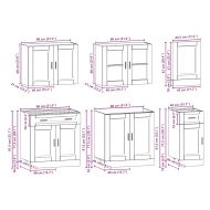 Комплект кухненски шкафове от 7 части Kalmar, инженерно дърво