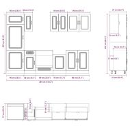 Комплект кухненски шкафове от 8 части Kalmar, инженерно дърво
