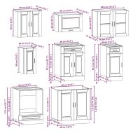 Комплект кухненски шкафове от 8 части Kalmar, инженерно дърво