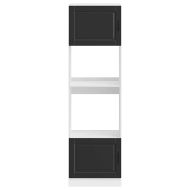 Шкафове за фурна 2 бр Porto, черен, инженерно дърво