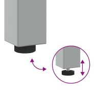 Комплект работна маса с рафт 2 pcs Сив 200 x 55 x 85 см Стомана