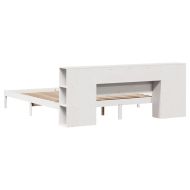 Легло с етажерка за книги, без матрак, 180x200 см, бор масив