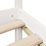 Легло с етажерка за книги, без матрак, 120x190 см, бор масив