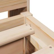 Рамка за легло без матрак, 140x200 см, масивна чамова дървесина