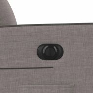 Електрически реклайнер стол, таупе, текстил