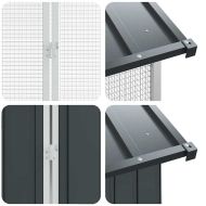 Клетка за птици Антрацит 430 x 208 x 247 см Поцинкована стомана