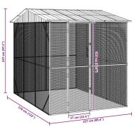 Клетка за птици Антрацит 227 x 310 x 247 см Поцинкована стомана
