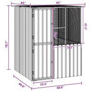 Клетка за птици Антрацит 154 x 154 x 200 см Поцинкована стомана
