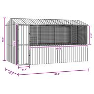 Клетка за птици Антрацит 410 x 210 x 230 см Поцинкована стомана