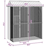 Клетка за птици Антрацит 215 x 110 x 247 см Поцинкована стомана