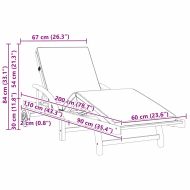 Шезлонг с възглавница 2-човек 2 pcs Червено 200 x 67 x 84cm