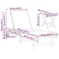 Шезлонг 3 pcs Кафяво 40 x 40 x 40cm Масивна акациева дървесина