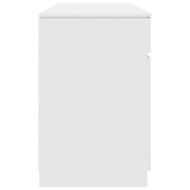 Бюро с чекмедже с рафт Бяло 140 x 49 x 76 см Инженерно дърво