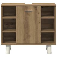 Комплект мебели за баня от 3 части Дъб артизан инженерно дърво