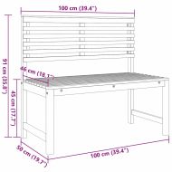 Комплект градинска пейка 3 pcs Кафяво Акациево дърво масив