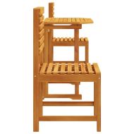 Градински бистро комплект 3 pcs Кафяво Акациево дърво масив