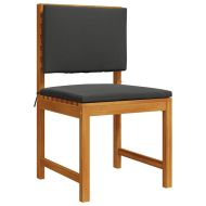 Комплект градинска пейка 4 pcs Кафяво Акациево дърво масив