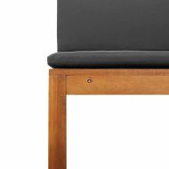 Комплект градинска пейка 5 pcs Кафяво Акациево дърво масив