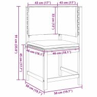 Комплект градинска пейка 5 pcs Кафяво Акациево дърво масив