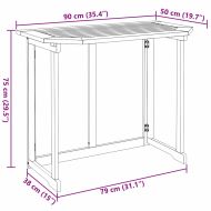 Градински бистро комплект 3 pcs Кафяво Акациево дърво масив