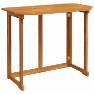 Градински бистро комплект 4 pcs Кафяво Акациево дърво масив