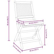Сгъваем стол с възглавница 8 pcs Сив 49 x 57.5 x 92см