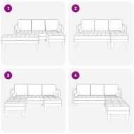 Комплект дивани 2 pcs Тъмносив 173 x 131 x 67 см Кадифе