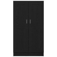 Шкаф за книги Черен дъб 82,5 x 30,5 x 150 см Инженерно дърво