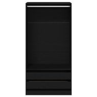 Гардероб с чекмедже Черен дъб 100 x 50 x 200 cm Инженерно дърво