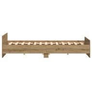 Рамка за легло с таблото Дъб 203 x 203 x 50 см Инженерно дърво