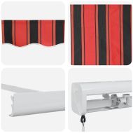 Сгъваем навес Оранжево и кафяво 300 x 250 cm Текстил и Метал