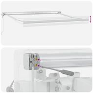 Сгъваем навес Многоцветен 300 x 250 cm Текстил и Метал