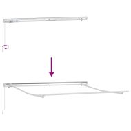 Сгъваем навес Жълт и сив и бял 350 x 250 cm текстил