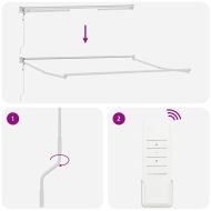 Сгъваем навес Светлосиво 350 x 250 cm текстил