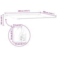 Сгъваем навес 400 × 300 cm Оранжево и кафяво