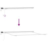 Сгъваем навес с Бяло 400 ×350 cm текстил