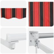 Сгъваем навес Оранжево и кафяво 450 × 300 cm Текстил и Метал