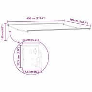 Сгъваем навес жълто и оранжево 450 × 300 cm текстил