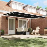 Сгъваем навес Черно 450 × 300 cm Полиестер и метал