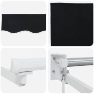 Сгъваем навес Черно 450 × 300 cm Полиестер и метал