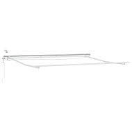 Сгъваем навес Оранжево и кафяво 500 × 300 cm Текстил и Метал