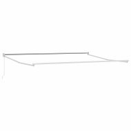 Сгъваем навес Оранжево и кафяво 500 × 300 cm Текстил и Метал